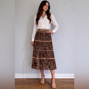 Bohemian Maxi Skirt in Multicolor